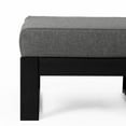 thumbnail image 5 of WestinTrends Montara Outdoor HDPE Patio Ottoman with Waterproof Olefin Cushions, Black/Gray, 5 of 15