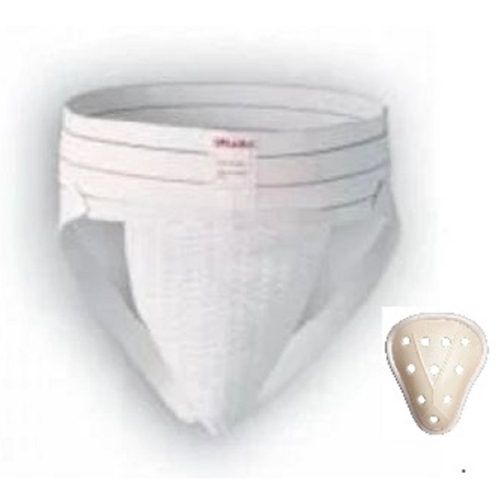 Mueller Youth Athletic Supporter with Conventional Cup, White, Large