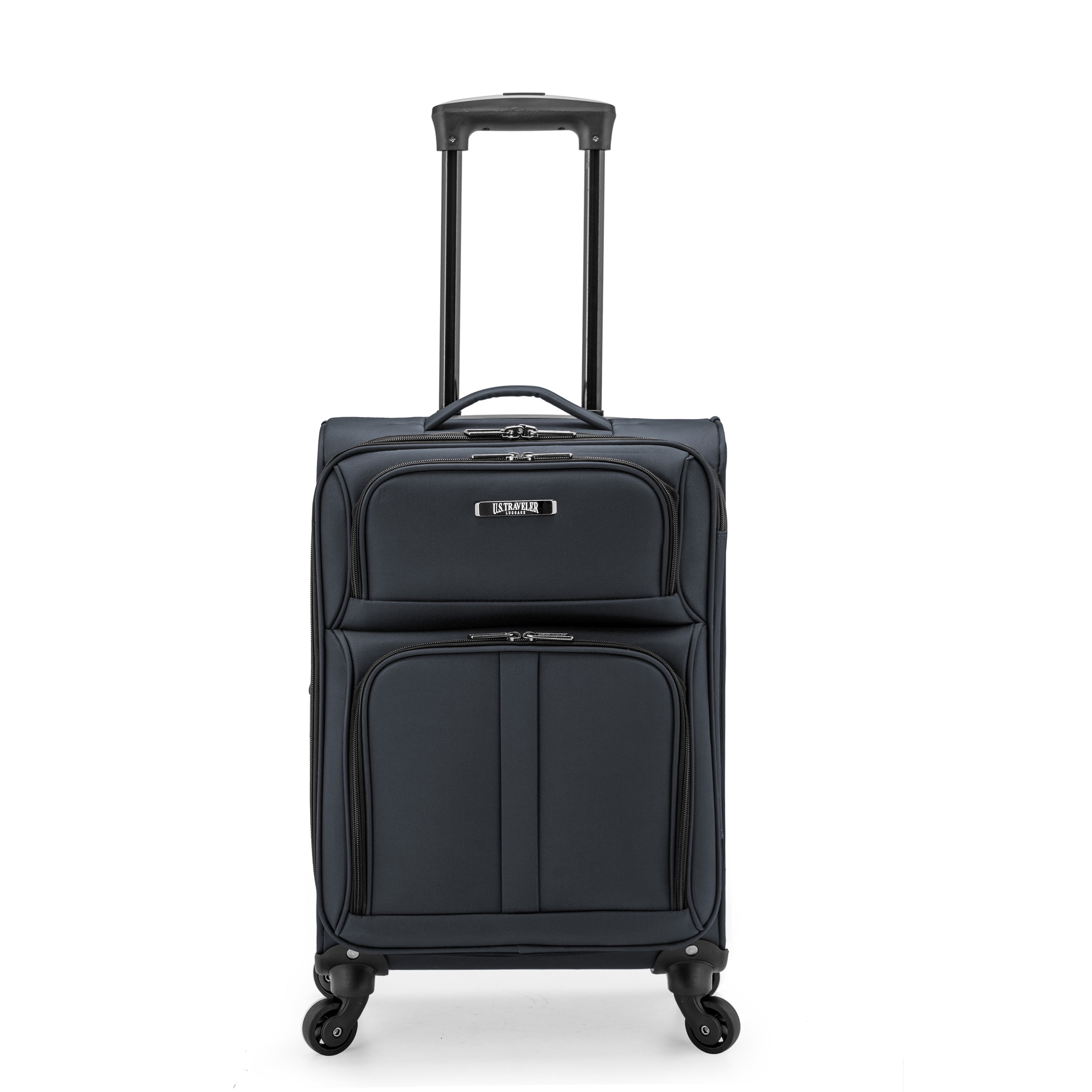 U.S. Traveler Anzio Softside Expandable Spinner Luggage, Softside, Dark Gray, 22" Carry-on