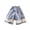 Blue, variant on SHTXOZHI Toddler Girls Cute Pants Lace Ruffle Trim Elastic Waisted Pants Lightweight Breathable Print Loose Casual Bottoms