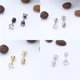thumbnail image 3 of Juego de 5 pares de aretes YONGSHENG Hipoalergénicos de Acero Inoxidable en Oro Rosa, 3 of 5