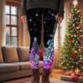 thumbnail image 2 of Jaunzuar Yoga Pants Women Slim Christmas Tree Print High Waisted Leggings Workout Running Soft Leggings S, 2 of 9