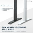 thumbnail image 4 of MotionGrey Height Adjustable German Electric Dual Motors Sit to Stand Computer Home Table and Office Standing Desk - White Frame with Black Tabletop (140cmx71cmx2.5cm), 4 of 9