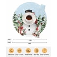 thumbnail image 6 of 15 Inch Round Placemats Set of 4, Blue Christmas Non Slip Heat Insulation PP Table Mats, Xmas Trees Snowman Snowflake Birds Watercolor Washable Place Mats for Kitchen Dining Party Table Decor, 6 of 7