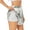 White, variant on 's Summer Vacation Scene With Camping Van for a double-layer running short for women, perfect for gym, tennis, and more, featuring a convenient pocket.