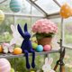 thumbnail image 4 of Uuiauoio Sitting Bunny Rabbit Statue Flocking Resin Rabbit Easter Creative Bunny Figurines Ornaments for Living Room Cabinet Home Tabletop Decor, 4 of 6