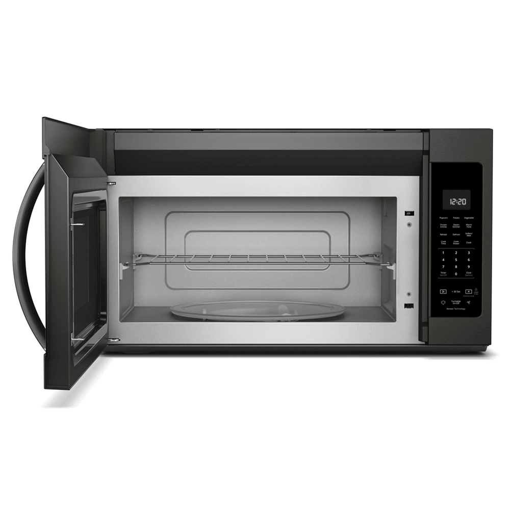Whirlpool - 1.9 Cu. Ft. Over-the-Range Microwave with Sensor Cooking - Black stainless steel