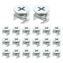 Furniture Cam Lock Fasteners 15 x 12mm, 20Pack Cam Lock Nut Connectors Fittings, Joint Connector Locking Nuts, White