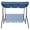 Blue and white stripes, variant on 3‑Seat Outdoor Porch Swing Chair, Adjustable Canopy Heavy‑Duty Metal Frame Swing with Stand for Backyard Patio Lawn