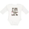 thumbnail image 3 of Inktastic My Mimi and Papa Love Me Sloth Girls Long Sleeve Baby Bodysuit, 3 of 5