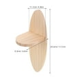 thumbnail image 2 of Masteelf Oval Wooden Wall Shelf Creative Solid Wood Floating Display Shelf Wall Mounted Storage Rack for Bedroom Living Room Office Home Decor, 2 of 8