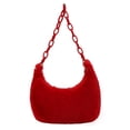 thumbnail image 4 of Bolsa Moda mujer Hobos hombro axila otoño invierno felpa color puro bolso Tmvgtek Para Estrenar, 4 of 9