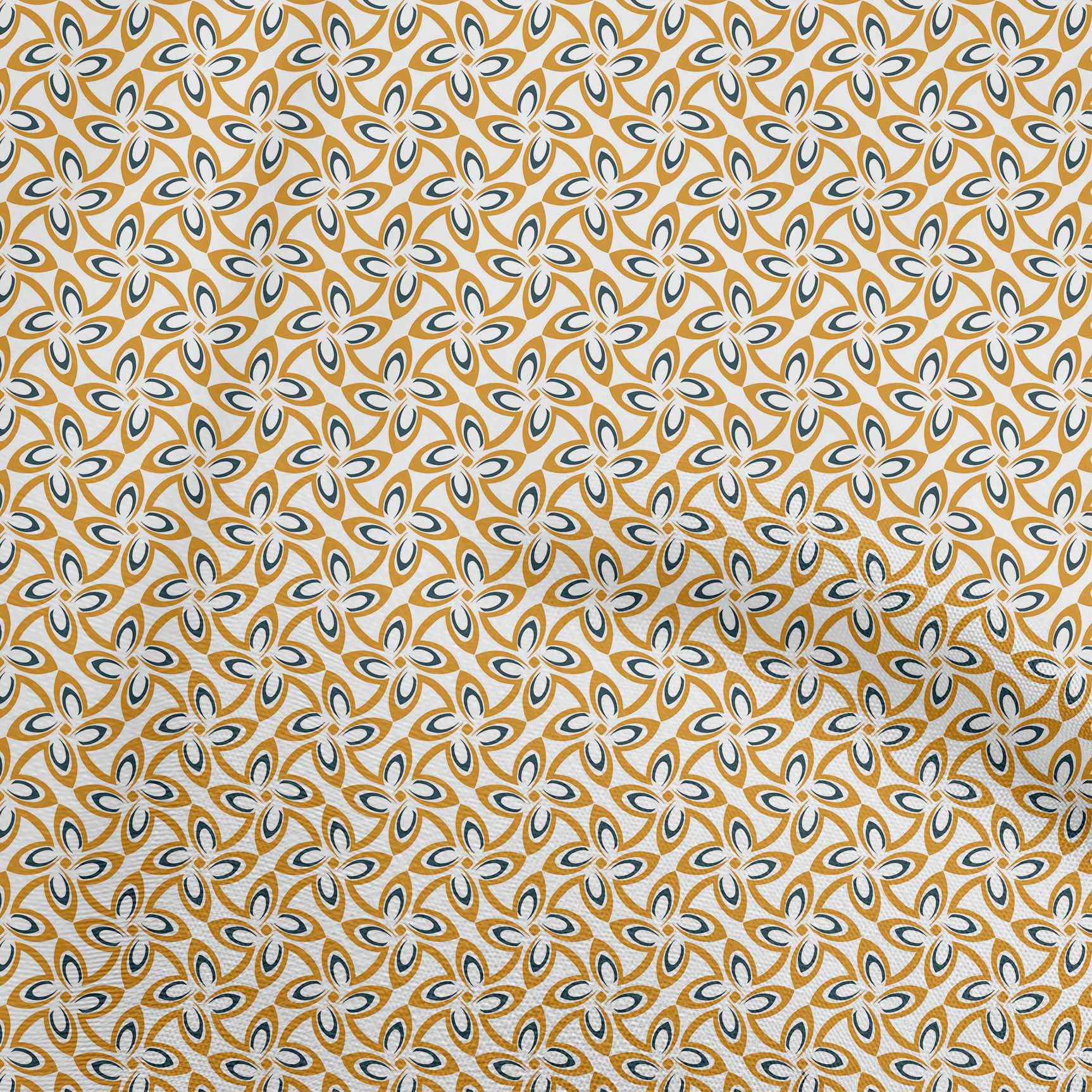 oneOone Cotton Flex Rust Brown Fabric Asian Block Sewing Material Print ...
