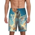 thumbnail image 1 of Fotbe Cute Angel Winged Rabbit Pantalones Cortos de Pijama para Hombre, Ropa de Dormir, Pantalones de Pijama Cortos para Hombre-X-Large, 1 of 6