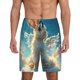 thumbnail image 1 of Balery Cute Angel Winged Rabbit Pantalones cortos de pijama de punto de algodón para hombre con cinturilla y bolsillos-Medium, 1 of 6