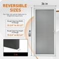 thumbnail image 5 of Grisham Deluxe Steel Security Door,36'' x 80''Storm Door(310-White), 5 of 7