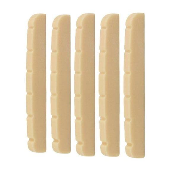 Masteelf  5 Pcs Guitar Nut Bass Acoustic Bone Electric Nuts Portable Beige