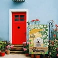 thumbnail image 2 of Welcome Summer Dog Garden Flag Husky Play in the Yard Floral Plants Sunshade Spring Decor Home Banner for Outside 12.5x18 Inch Double Side, 2 of 6