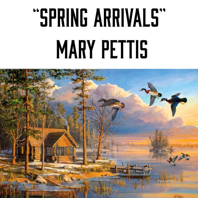 River's Edge 1000 Piece Cabin Scene Jigsaw Puzzle, Nature Landscape, 28x20 Inches, in Tin River's Edge 1000 Piece Cabin Scene Jigsaw Puzzle, Nature Landscape, 28x20 Inches, in Tin