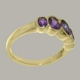thumbnail image 3 of LBG British Made Classic Solid 14k Yellow Gold Natural Amethyst Womens Band Ring - 33 size options - Size 5.25, 3 of 6