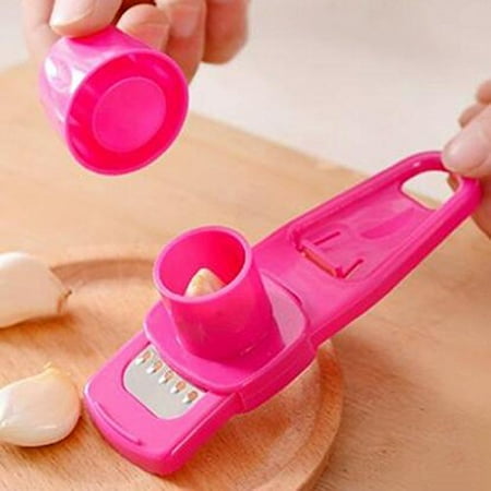 Planer Accessories (Bozoa Garlic Press - Multifunctional Ginger Garlic grater Push-Pull Sliding Ergonomic Design Ginger Garlic Grinding Planer Kitchen Cooking Tools)