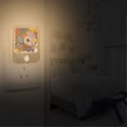 thumbnail image 2 of Yayeee 2-Pack Plug in LED Night Lights with Light Sensors Motion Detectors, Blue Floral, 2 of 7