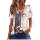 thumbnail image 2 of Fiudx Ofertas Flash Del Día Solo En Línea Blusa de Manga Corta a La Moda para Mujer, Camiseta Estampada, Top Informal, 2 of 6