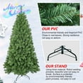 thumbnail image 6 of 8FT Artificial Christmas Tree Classic Spruce Design Without Lights Featuring 1430 PVC Branch Tips Easy Hinge Assembly Metal Foldable Base Green, 6 of 9