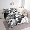 thumbnail image 3 of Homewish Colorful Plaid Grid 7-Piece Twin Bedding Sets For Boys Girls,Futuristic Cubes Bedding Comforter Set,Abstract Geometric Breathable Sheet Sets,Super Cozy Room Decor,Reversible, 3 of 8