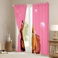 thumbnail image 3 of Homewish Animal Horse Black Out Curtains for Teens Boys Girls,Pink Brown Curtains Pack of 2 (42x63 Each),Rustic Farmhouse Bedroom Curtains,Ultra Soft Home Decor, 3 of 6