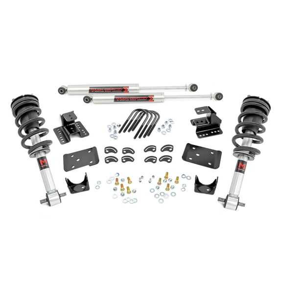 Rough Country 2" Front 4" Rear Lowering Kit for 14-18 Chevy/GMC 1500 2WD - 71640