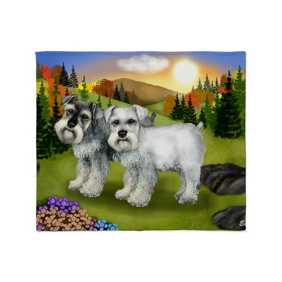 CafePress - Fall Chnauzer Throw Blanket - Soft Fleece Throw Blanket, 50"x60" for All Ages