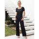 thumbnail image 2 of Conjunto 2 Piezas, Blusa Ajustada con Cuello y Pantalón Amplio con Bolsillos, Estilo Elegante y Moderno para Mujer, 2 of 5