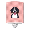 thumbnail image 1 of Carolines Treasures BB1237CNL Checkerboard Pink Bernese Mountain Dog Ceramic Night Light, 1 of 1