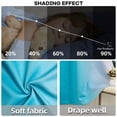 thumbnail image 6 of LFEEY Turquoise Teal Curtains, Blackout Light Room Darkening Curtains, Ombre Gray, 52" W x 63" L, 2 Panels, 6 of 7