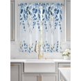 thumbnail image 2 of Blue Eucalyptus Leaves Bathroom Window Curtain, Watercolor Botanical Weeping Leaf Light Filtering Coffee Kitchen Curtains, Bedroom Living Room Curtains 2 Panel 84"x63", 2 of 6