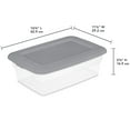 Sterilite Clear 12 Qt. Storage Boxes Set of 4, Titanium, Lightweight