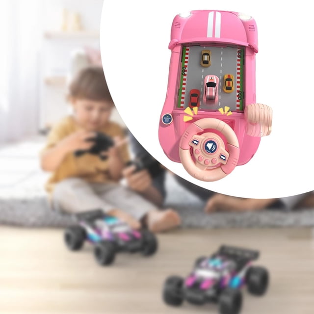 Juguete de simulación de conducción, juego de escritorio para niños, regalo de cumpleaños, juguete interactivo de carreras, juguete de desafío, rosa
