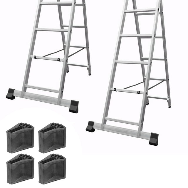 LEEYNEER 4Pcs Versatile Ladder Leg Covers Foldable Ladder Foot Cover Non-slip Ladder Pads