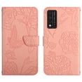 thumbnail image 2 of for T-Mobile REVVL V+ 5G Phone Case Wallet,Crossbody Strap Women Flip Folio Cover with Card Holders Butterfly Embossed Premium PU Leather Kickstand Wrist Strap Magnetic Closure Case,Pink, 2 of 13