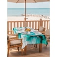 thumbnail image 2 of Outdoor Tablecloth with Umbrella Hole for Patio/Picnic/Party/Camping, Turquoise Marble Stone Waterproof Table Cloth Rectangle Table Cover Washable, Ink Splash Country Marble Abstract (60"x 84"), 2 of 8