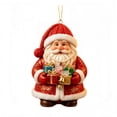 thumbnail image 2 of Christmas Santa Claus Acrylic Ornament, Decorative Hanging Pendant, Xmas Tree Holiday Party Home Decor Gift Use, 2 of 6