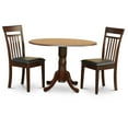 thumbnail image 2 of East West Furniture Dublin Dining Set w/ Ladder Back Leather Chairs in Mahogany, 2 of 8