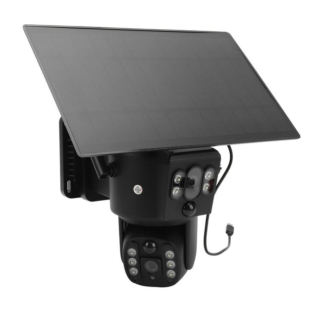 Cámara de Visión Nocturna Solar, Detección Humana 2 Cámara de Seguridad Solar 8mp 4K para aparato