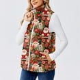 thumbnail image 4 of Wutalume Women's Christmas Printed Fashionable And Warm Fleece Cardigan Vest, Cozy and Festive Layering Piece for Holiday Outfits and Cold Days,Red XL, 4 of 6
