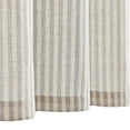 thumbnail image 4 of Curtainking Rayé Cuisine Rideau Lin Café Rideaux Semi-Transparent Rustique Ferme Niveau Rideaux 24 Pouces Tige Poche 2 Panneaux Gris, 4 of 6