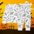 thumbnail image 2 of TBWNWG Toddler Pajamas 4t Halloween Themed Long Sleeve Pajama Set for Kids Comfortable Home Wear Everyday Relaxation,Sizes 9-10 Years, 2 of 5