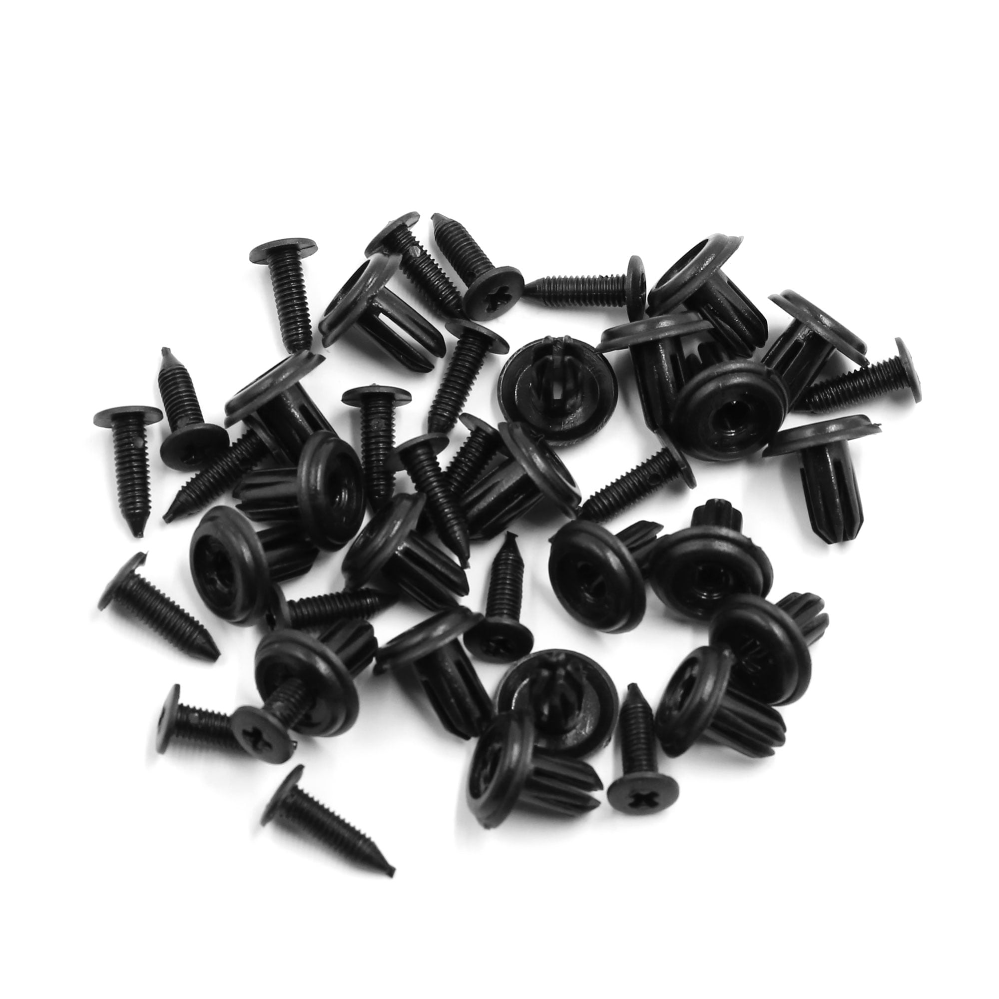 Black Plain Nylon Rivets Plastic Snap Solid Rivet fit for Hole Dia 2,3,4,5,6mm 