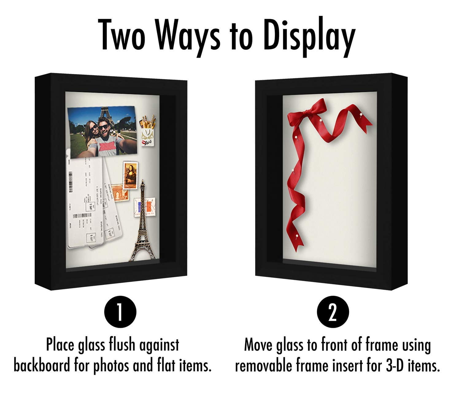 Americanflat 5x7 Shadow Box Frame, Black