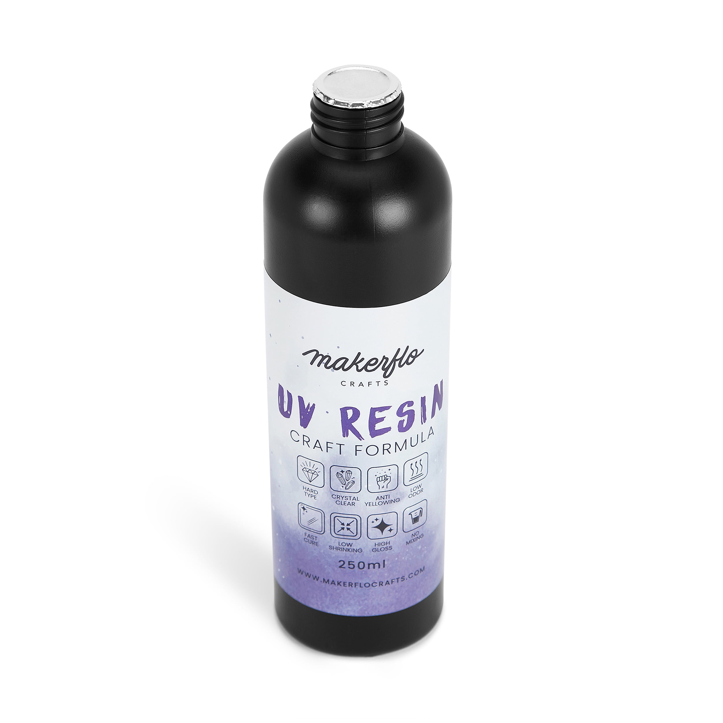 MakerFlo UV Resin for Jewelry Making, Fast Curing Clear Resin 500 ml for Crafts, DIY Art & UV Light Projects